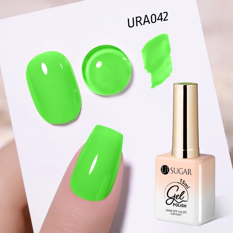 UR SUGAR à Ongles Gel Translucide, Semi-continu, UV, Soak Off, 15ml, Dernière Mode vernis semis permanents uv pailletté vernis uv transparent blanc laiteux nail semi permanentnail art top coat ongle gel uv