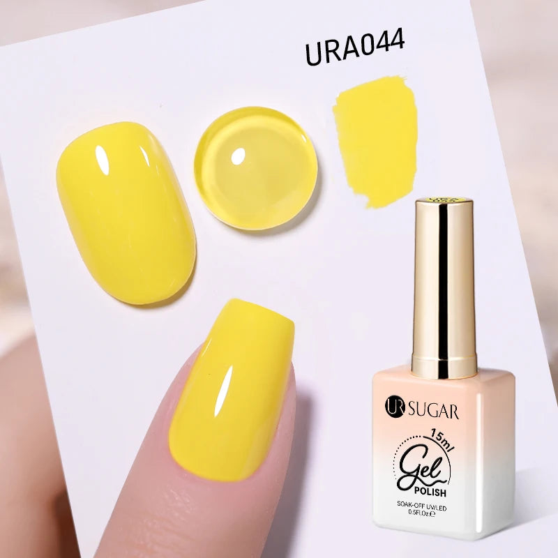 UR SUGAR à Ongles Gel Translucide, Semi-continu, UV, Soak Off, 15ml, Dernière Mode vernis semis permanents uv pailletté vernis uv transparent blanc laiteux nail semi permanentnail art top coat ongle gel uv