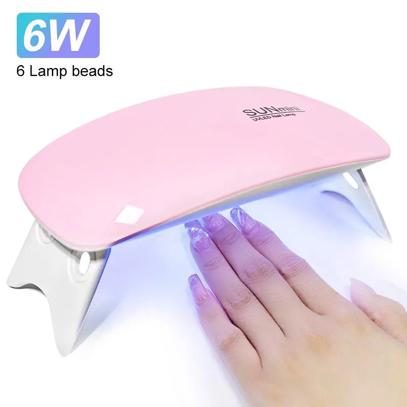 Mini Sèche-Ongles Portable 6W, Lampe de Manucure UV à Usage Domestique, pour le vaccage du Verhéritage et des Verhéritage, avec Câble USB