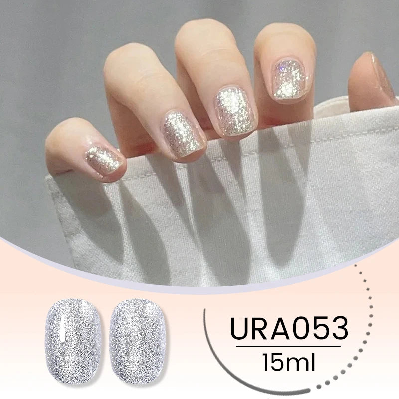 UR SUGAR à Ongles Gel Translucide, Semi-continu, UV, Soak Off, 15ml, Dernière Mode vernis semis permanents uv pailletté vernis uv transparent blanc laiteux nail semi permanentnail art top coat ongle gel uv
