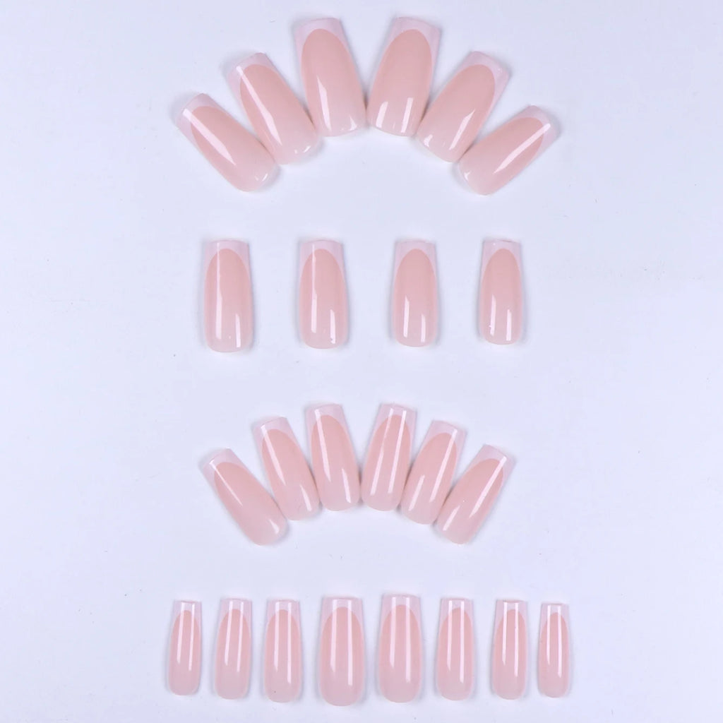 24 pièces/ensemble faux ongles carrés courts pour femmes mignon mariée coeur blanc français conseils faux ongles y2k presse sur faux ongles fournitures