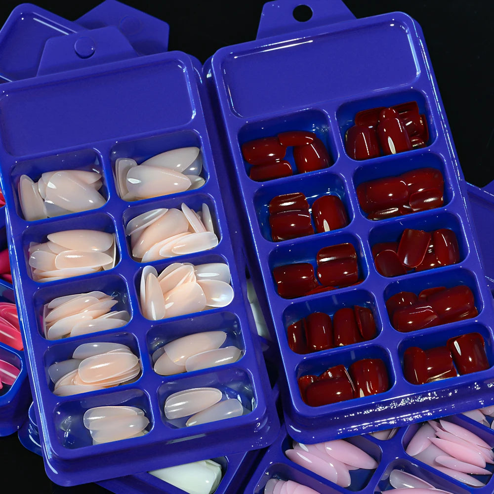 Faux ongles carrés courts rouges, 120 pièces, couverture complète brillante d'été, à pression sur le bout des ongles, en acrylique, cadeau de fête des mères pour femmes