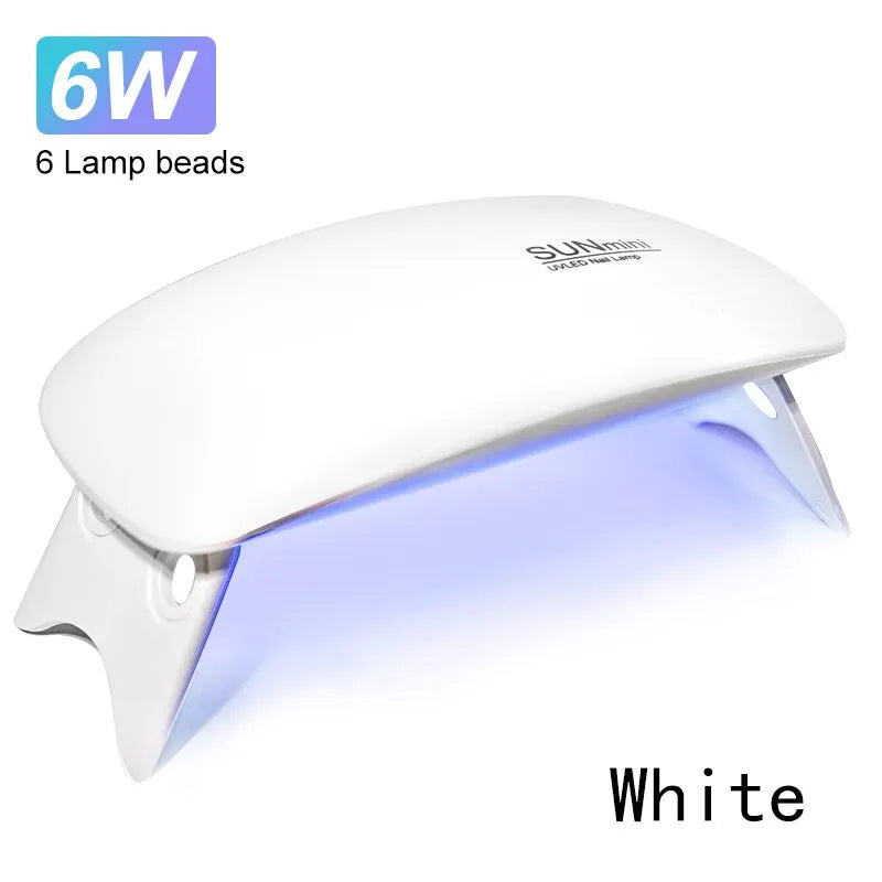 Mini Sèche-Ongles Portable 6W, Lampe de Manucure UV à Usage Domestique, pour le vaccage du Verhéritage et des Verhéritage, avec Câble USB