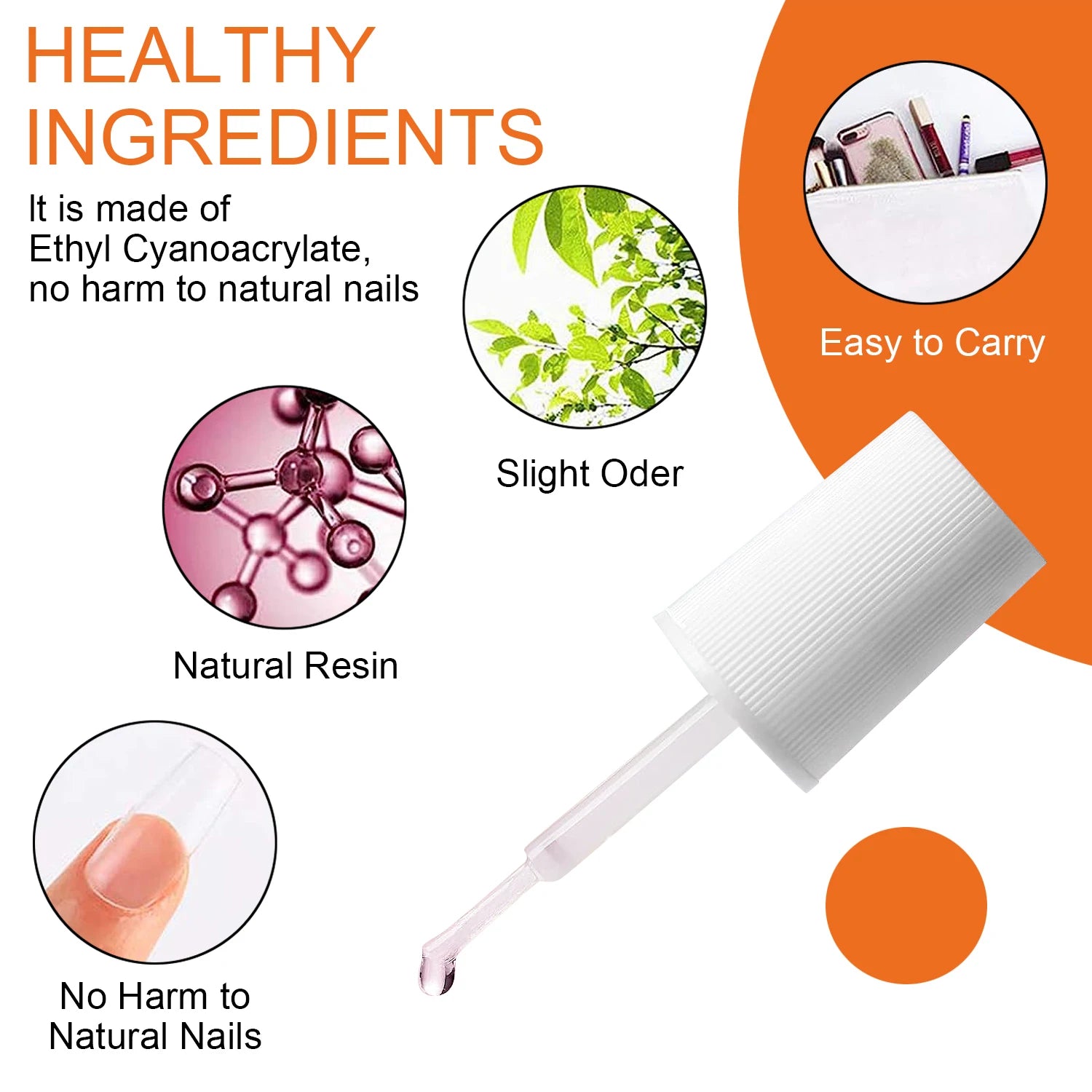 Colle à Ongles Super Bain pour Faux Ongles, Acrylique N64., Pression sur N64., Décoration N64.Art, Adhérence Durable, 7g