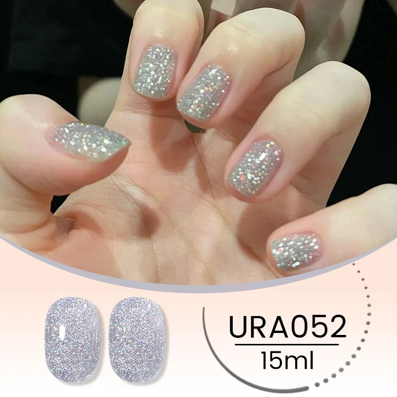 UR SUGAR à Ongles Gel Translucide, Semi-continu, UV, Soak Off, 15ml, Dernière Mode vernis semis permanents uv pailletté vernis uv transparent blanc laiteux nail semi permanentnail art top coat ongle gel uv