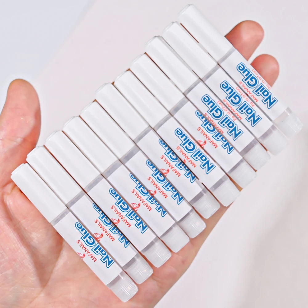 Colle acrylique pour faux ongles, 2g, séchage rapide, pâte Gel collant, décorations de bijoux, colle pour ongles, outils de manucure, MT-10