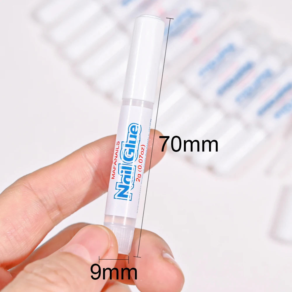 Colle acrylique pour faux ongles, 2g, séchage rapide, pâte Gel collant, décorations de bijoux, colle pour ongles, outils de manucure, MT-10