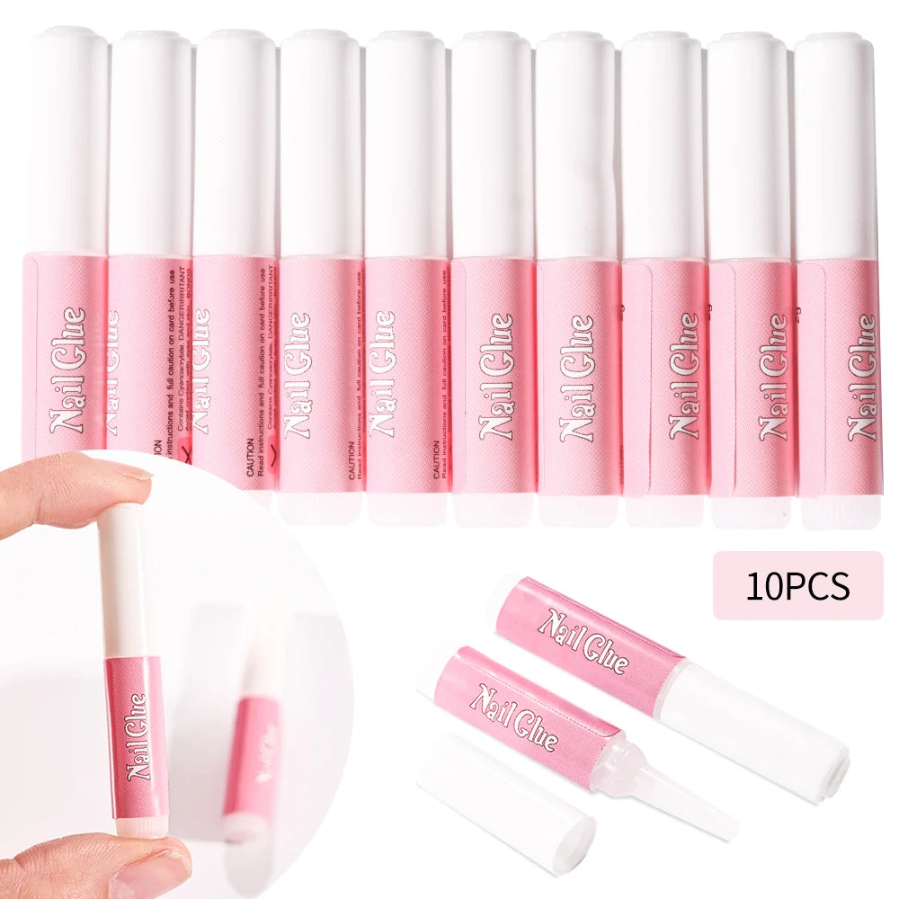 Colle acrylique pour faux ongles, 2g, séchage rapide, pâte Gel collant, décorations de bijoux, colle pour ongles, outils de manucure, MT-10