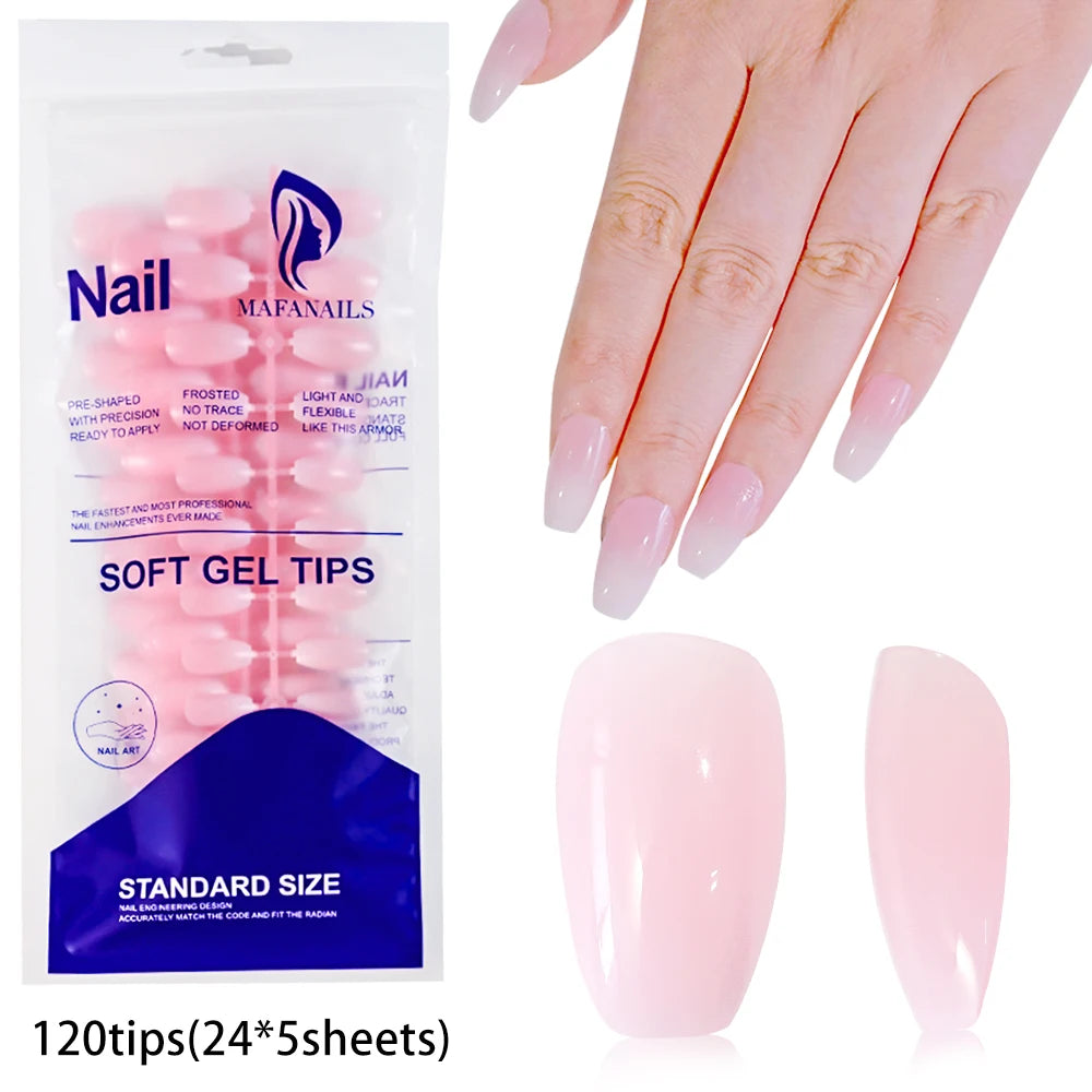 240/120 pièces coloré français court carré faux ongles couverture complète faux ongles pointe Extension acrylique portable ballerine presse sur les ongles