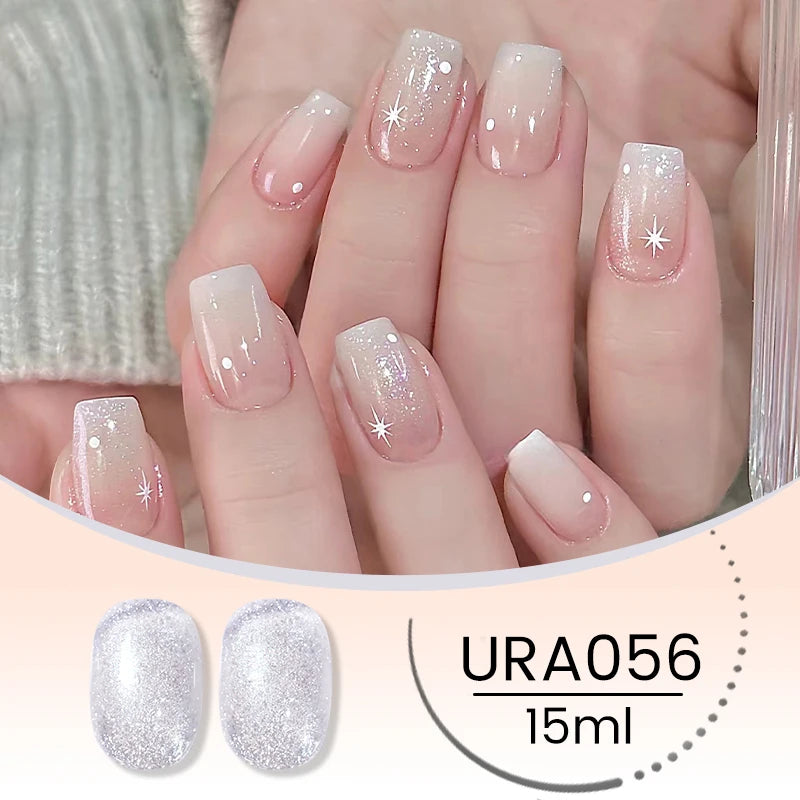 UR SUGAR à Ongles Gel Translucide, Semi-continu, UV, Soak Off, 15ml, Dernière Mode vernis semis permanents uv pailletté vernis uv transparent blanc laiteux nail semi permanentnail art top coat ongle gel uv