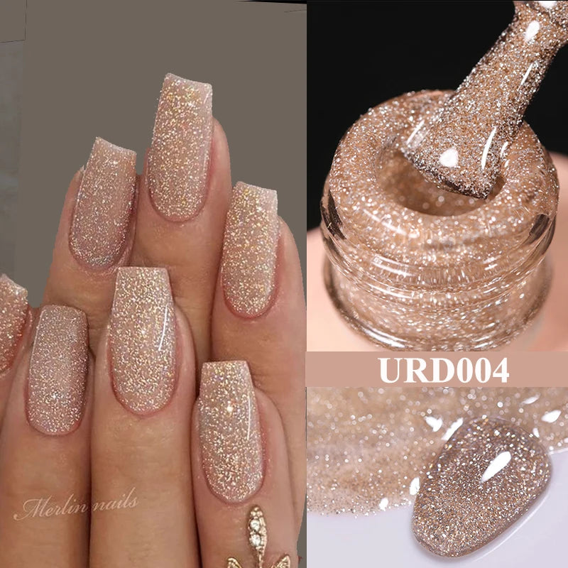 UR SUGAR à Ongles Gel Translucide, Semi-continu, UV, Soak Off, 15ml, Dernière Mode vernis semis permanents uv pailletté vernis uv transparent blanc laiteux nail semi permanentnail art top coat ongle gel uv