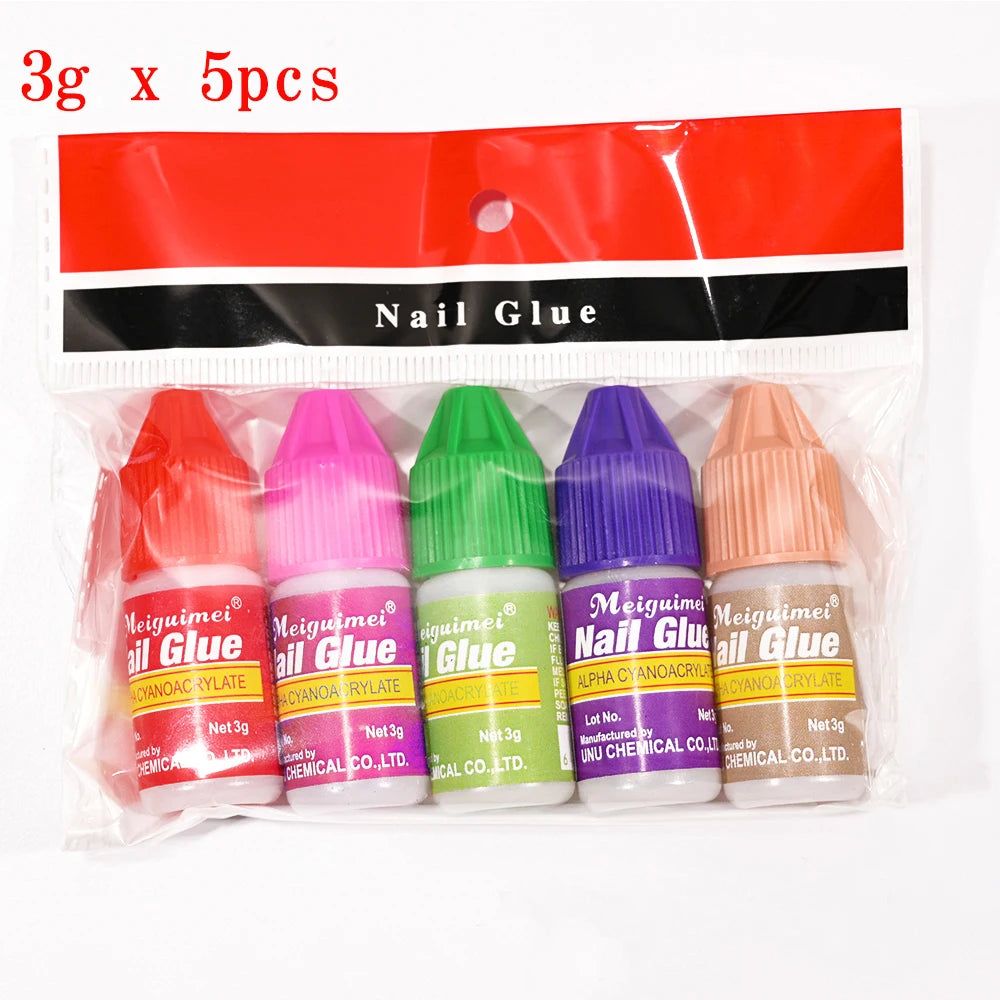 Colle acrylique pour faux ongles, 2g, séchage rapide, pâte Gel collant, décorations de bijoux, colle pour ongles, outils de manucure, MT-10